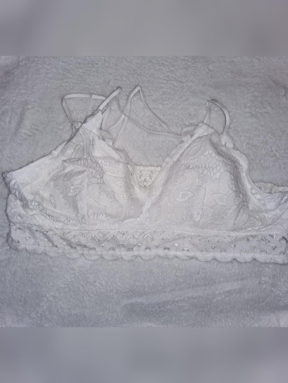 White Lace Bralette with Delicate Trim - Women Intimates & Sleepwear